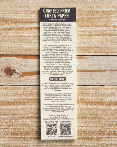 Lokta Písmo dědictví – velký zápisník 21 × 15 cm, 45 listů, Vaše slova zakořeněná v tradici