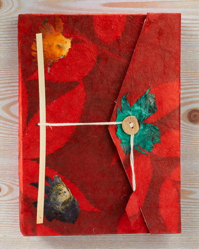 Umělecký zápisník Lokta Ruby Bloom – Odvážné květy (45 listů, 21 x 15 cm)