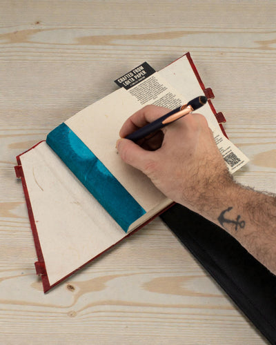 Średni Notatnik Lokta Odważne Kwiaty – Rubinowy (45 kartek, 15 x 12 cm)