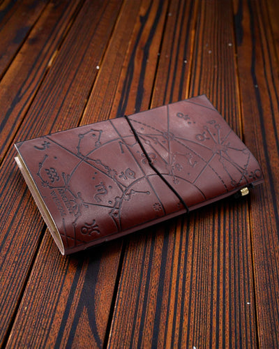 My Bucket List Journal – ręcznie wykonany skórzany notatnik brązowy 22 × 12 × 1,5 cm, 80 stron