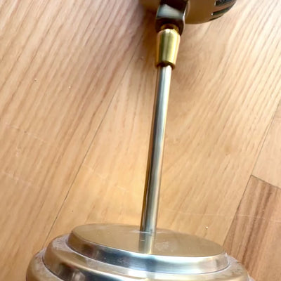 Statuetka retro mikrofon s možností personalizace gravírováním, zlatá, 25 cm