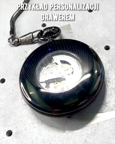 Zegarek Kieszonkowy Mechaniczny z Widocznym Mechanizmem – Opcja Personalizacji