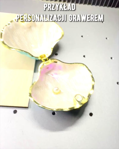 Skarbiec Wspomnień Muszelka - Schránka na šperky s možností personalizace gravírováním, dárek