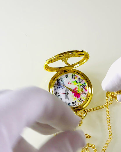 Klasické Kapesní Hodinky Vintage s Průhledným Krytem