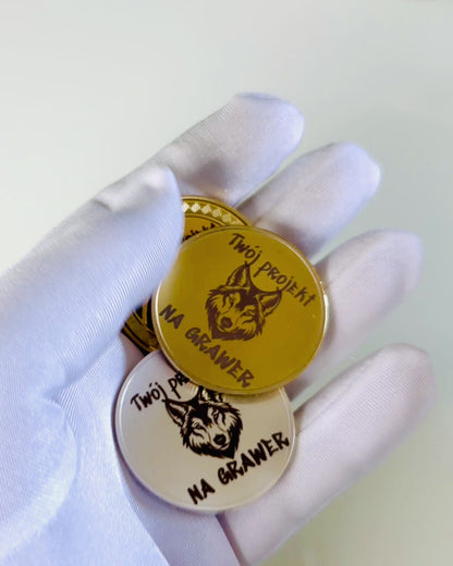 Prázdná Výzvová Mince s Možností Personalizace Gravírováním – Sběratelská, 40mm, tři modely