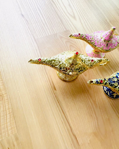 Magická lampa Aladina s možností gravírování - Klasická zlatá varianta, propletená