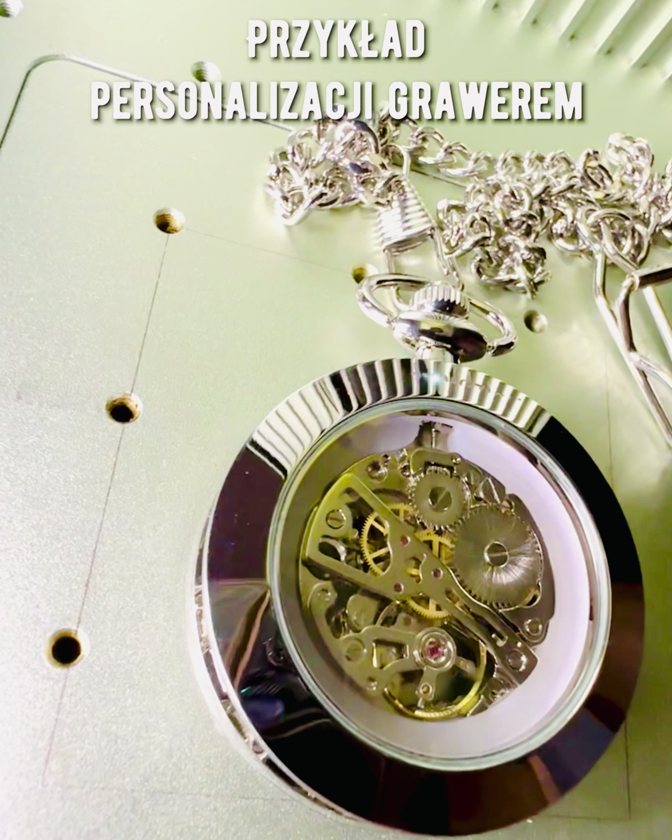 Stříbrné exkluzivní kapesní hodinky mechanické v retro stylu, vodotěsné - elegance pro každou příležitost, s gravírováním
