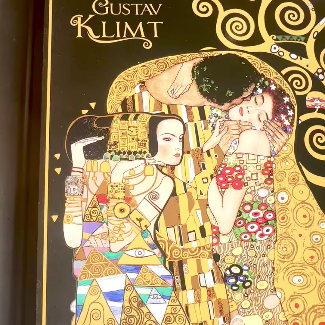 Podložka pod laptop G. Klimt, Koláž (CARMANI) s možností personalizace gravírováním, ideální jako dárek, rozměry 30.5x40.5cm, stylová a pohodlná pro práci na klíně