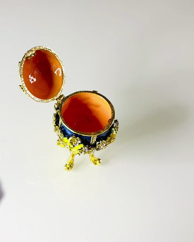 Šperkovnice 'Císařské vejce' Fabergé – Vintage styl, dekorativní nádoba na doplňky