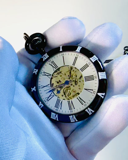 Mechanické kapesní hodinky s viditelným mechanismem – Možnost personalizace