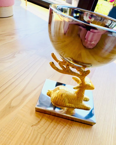 Dekorativní mísa Jelení Trofej – Ruční práce z Indie, personalizace gravírováním