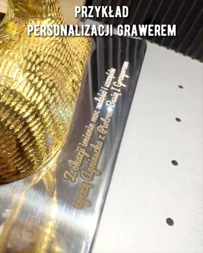 Dekorativní mísa "Jelení trofej" – Ruční práce z Indie, personalizace gravírováním