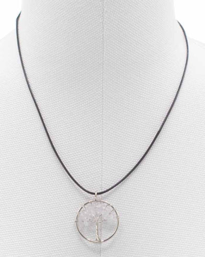 Naszyjnik Drzewo Życia Czysta Energia – Kwarc Skalist y