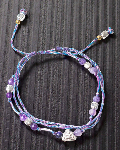 Świątynna Bransoletka Sznurkowa Lucky Karma – Ochrona i Szczęście