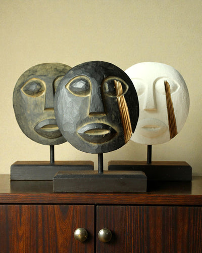 Timorska Maska Strażnik Przodków 27x20 cm – Antyczna